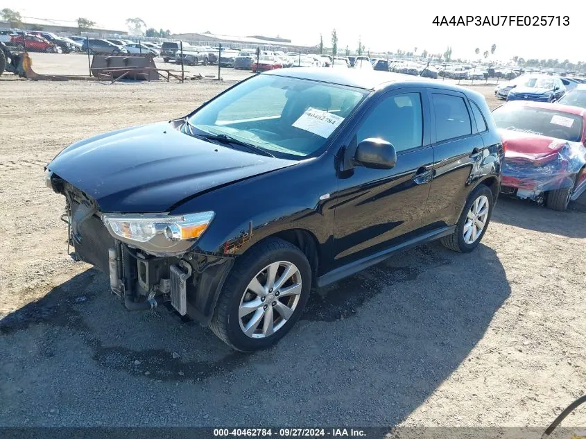 2015 Mitsubishi Outlander Sport Es VIN: 4A4AP3AU7FE025713 Lot: 40462784