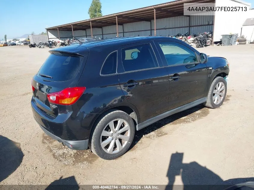 2015 Mitsubishi Outlander Sport Es VIN: 4A4AP3AU7FE025713 Lot: 40462784