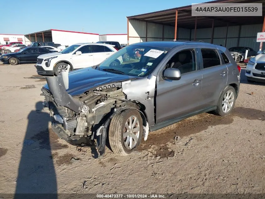 2015 Mitsubishi Outlander Sport Es VIN: 4A4AP3AU0FE015539 Lot: 40473377