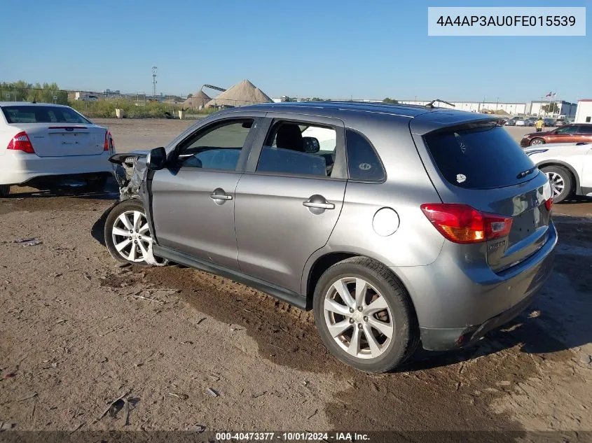 2015 Mitsubishi Outlander Sport Es VIN: 4A4AP3AU0FE015539 Lot: 40473377