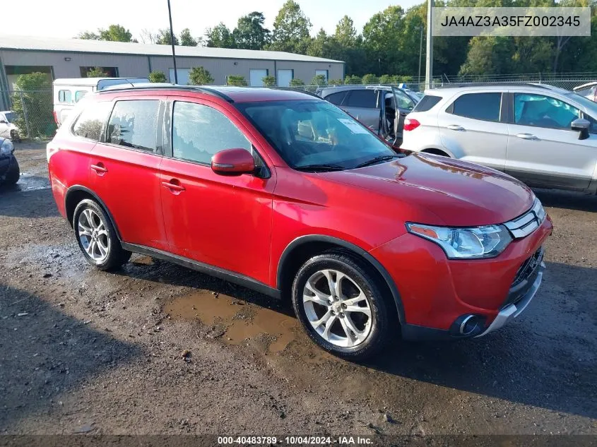 2015 Mitsubishi Outlander Se VIN: JA4AZ3A35FZ002345 Lot: 40483789