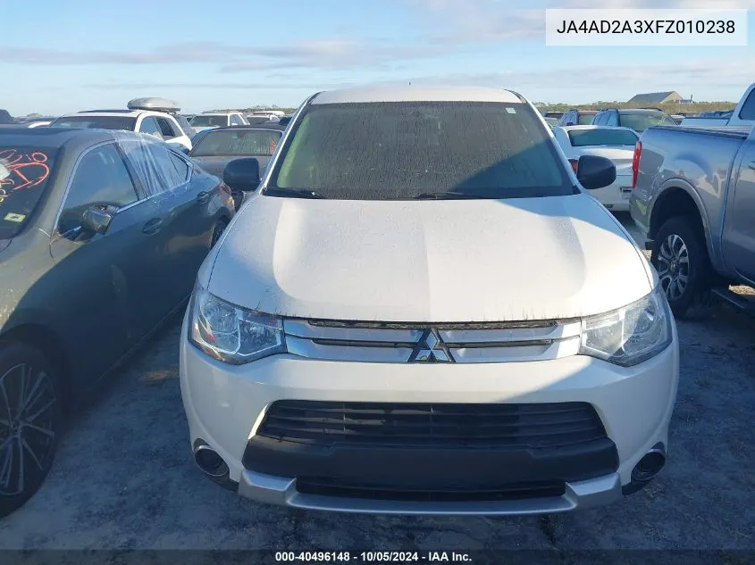 JA4AD2A3XFZ010238 2015 Mitsubishi Outlander Es