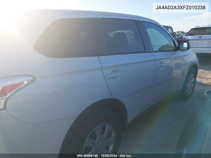 JA4AD2A3XFZ010238 2015 Mitsubishi Outlander Es