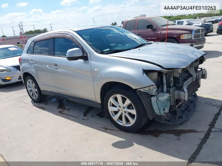 2015 Mitsubishi Outlander Sport Es VIN: 4A4AP3AU4FE010263 Lot: 40517118