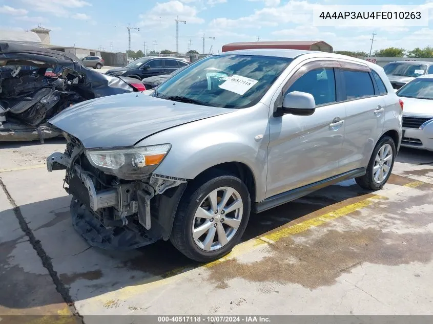 2015 Mitsubishi Outlander Sport Es VIN: 4A4AP3AU4FE010263 Lot: 40517118