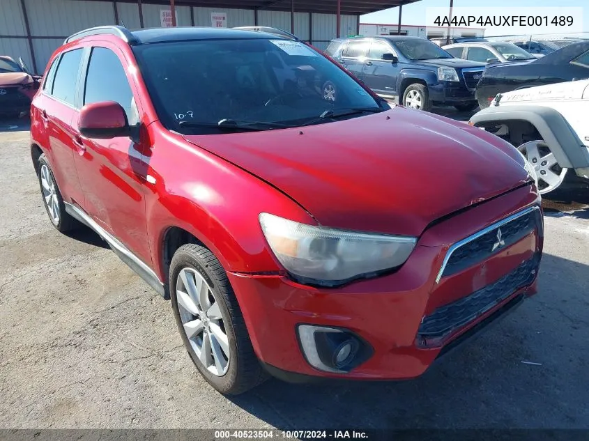 2015 Mitsubishi Outlander Sport Se VIN: 4A4AP4AUXFE001489 Lot: 40523504