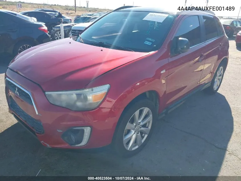 2015 Mitsubishi Outlander Sport Se VIN: 4A4AP4AUXFE001489 Lot: 40523504