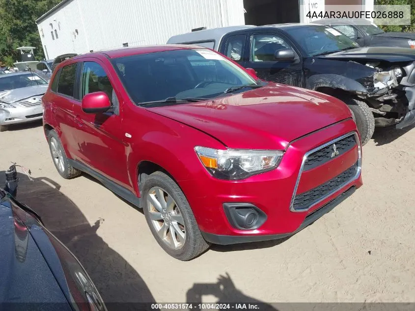 2015 Mitsubishi Outlander Sport Es VIN: 4A4AR3AU0FE026888 Lot: 40531574