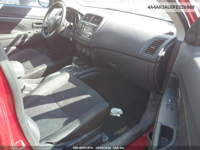 4A4AR3AU0FE026888 2015 Mitsubishi Outlander Sport Es