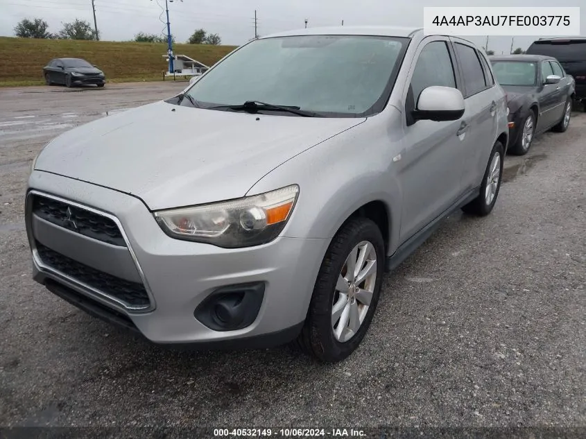 4A4AP3AU7FE003775 2015 Mitsubishi Outlander Sport Es