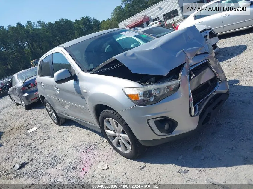 2015 Mitsubishi Outlander Sport Se/Gt VIN: 4A4AP4AU8FE005900 Lot: 40533036