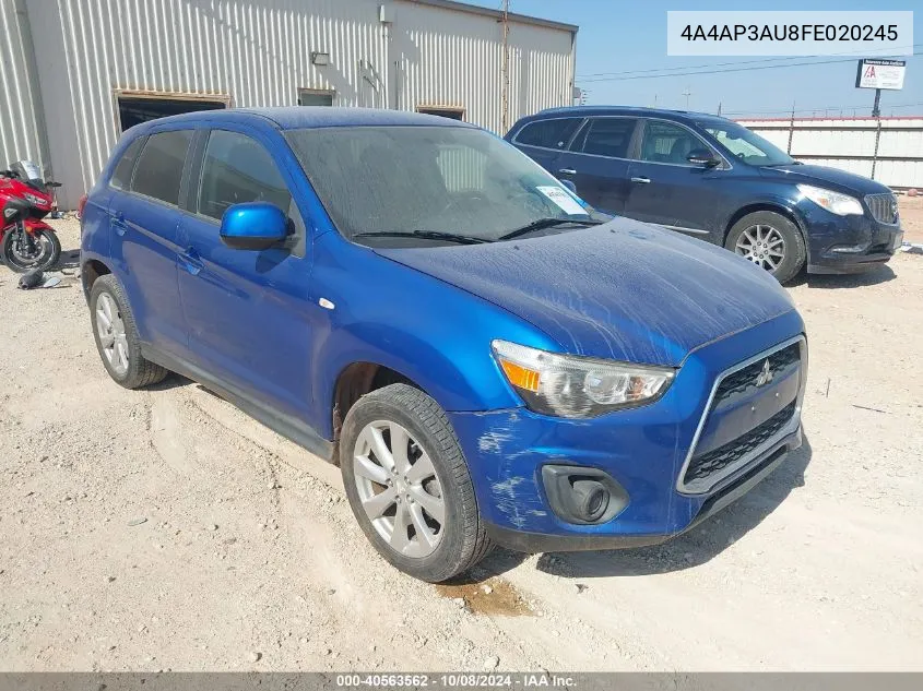 2015 Mitsubishi Outlander Sport Es VIN: 4A4AP3AU8FE020245 Lot: 40563562