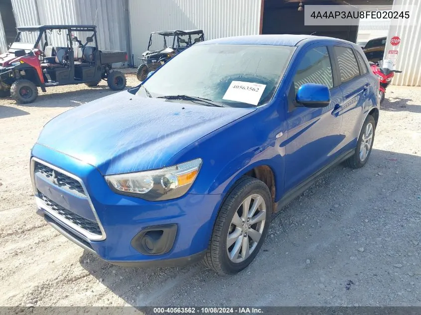 2015 Mitsubishi Outlander Sport Es VIN: 4A4AP3AU8FE020245 Lot: 40563562