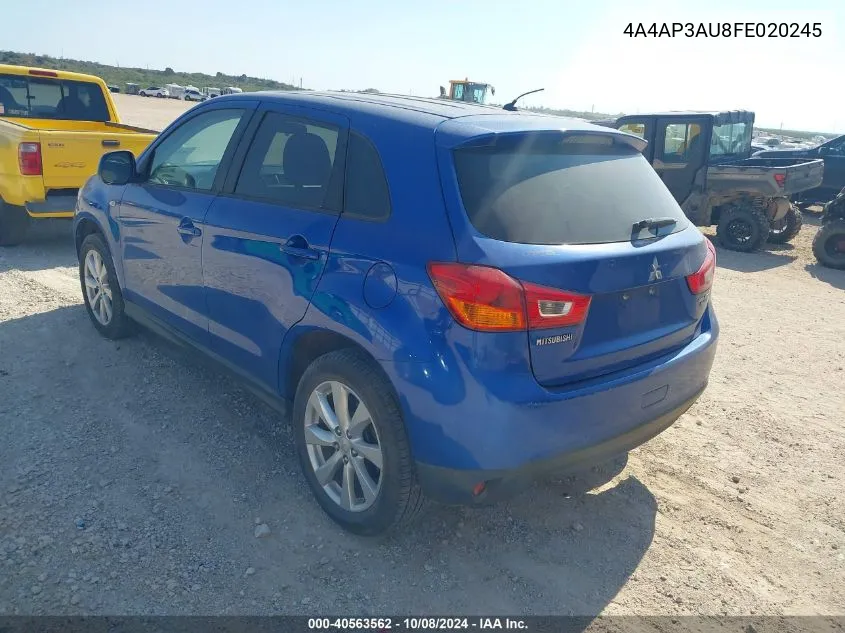 4A4AP3AU8FE020245 2015 Mitsubishi Outlander Sport Es