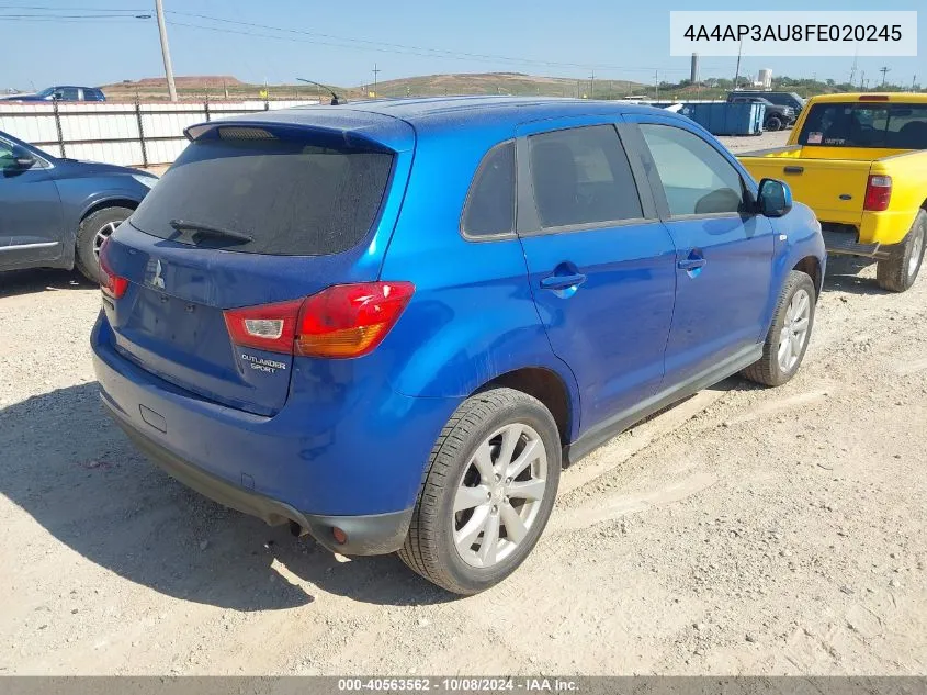 4A4AP3AU8FE020245 2015 Mitsubishi Outlander Sport Es