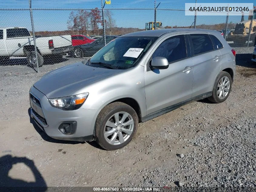 2015 Mitsubishi Outlander Sport Es VIN: 4A4AR3AU3FE012046 Lot: 40657603