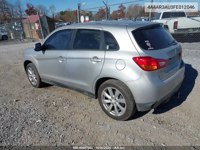 2015 Mitsubishi Outlander Sport Es VIN: 4A4AR3AU3FE012046 Lot: 40657603