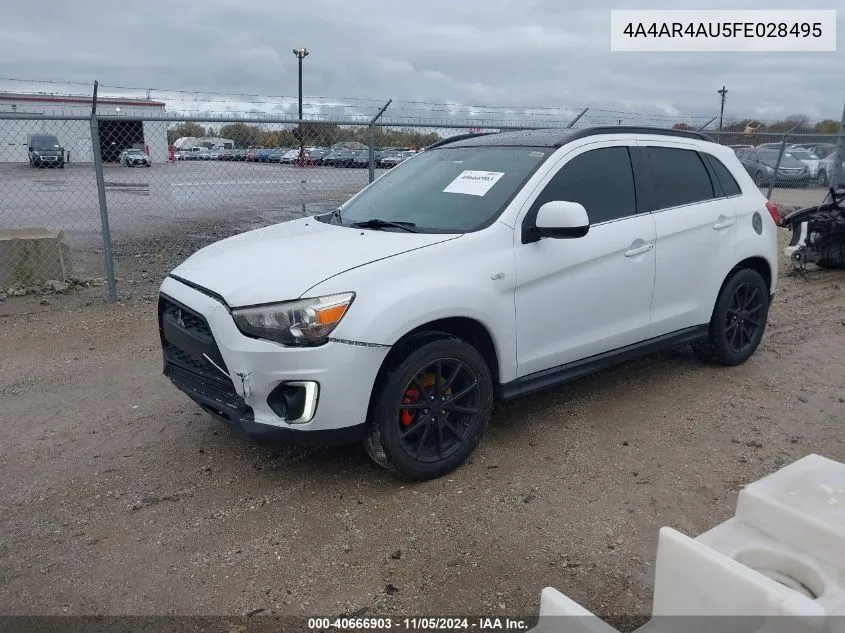 4A4AR4AU5FE028495 2015 Mitsubishi Outlander Sport Se