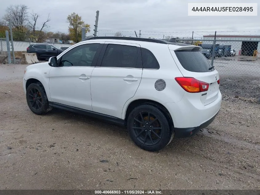 4A4AR4AU5FE028495 2015 Mitsubishi Outlander Sport Se