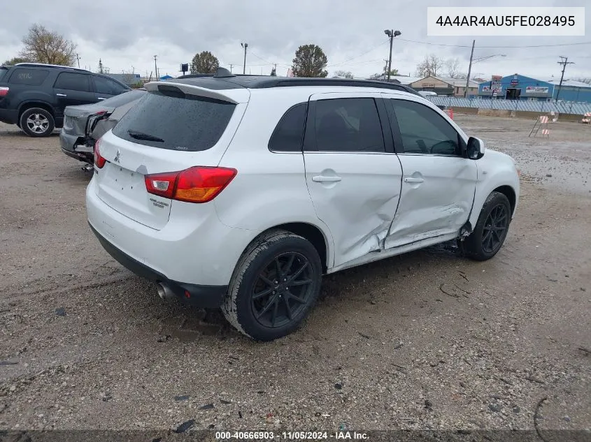 4A4AR4AU5FE028495 2015 Mitsubishi Outlander Sport Se