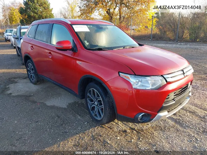 2015 Mitsubishi Outlander Gt VIN: JA4JZ4AX3FZ014048 Lot: 40698674