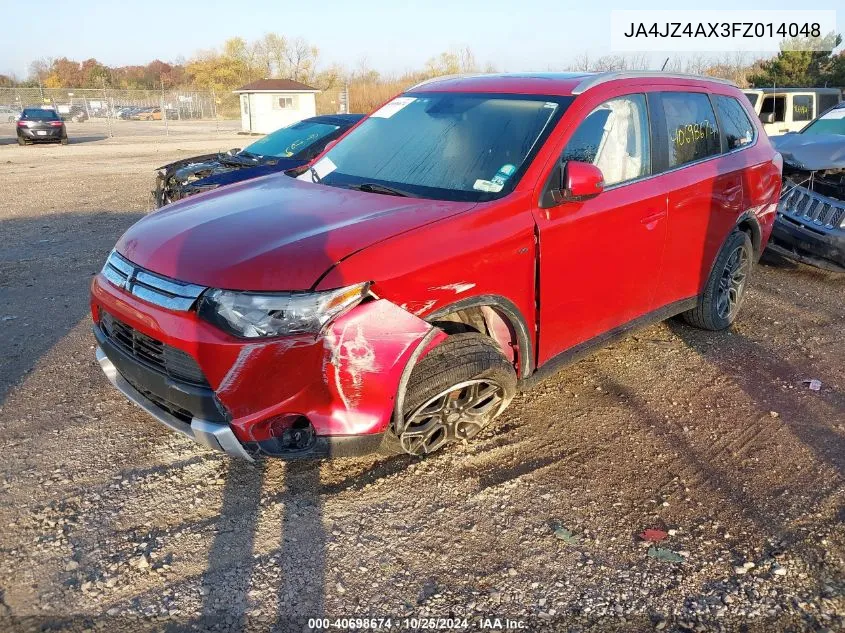 2015 Mitsubishi Outlander Gt VIN: JA4JZ4AX3FZ014048 Lot: 40698674