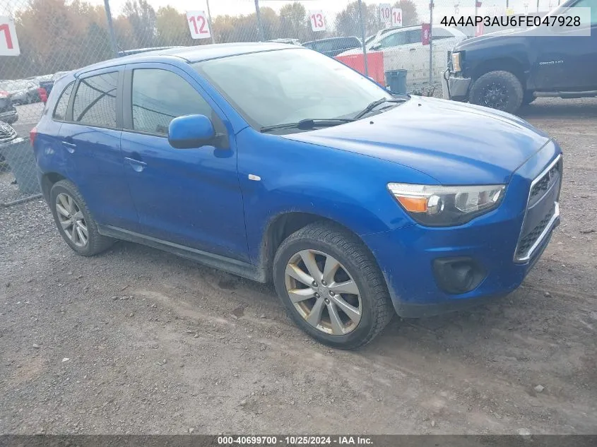 2015 Mitsubishi Outlander Sport Es VIN: 4A4AP3AU6FE047928 Lot: 40699700