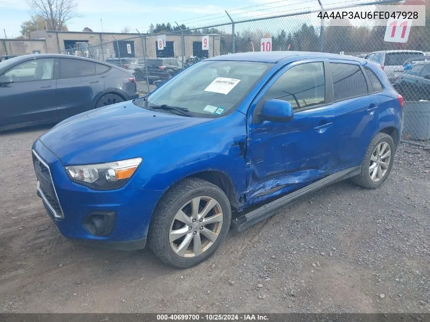 2015 Mitsubishi Outlander Sport Es VIN: 4A4AP3AU6FE047928 Lot: 40699700