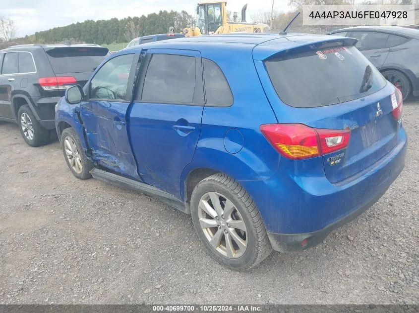 2015 Mitsubishi Outlander Sport Es VIN: 4A4AP3AU6FE047928 Lot: 40699700