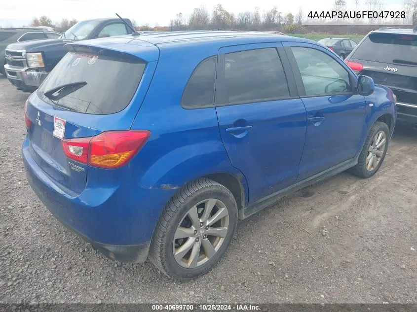 2015 Mitsubishi Outlander Sport Es VIN: 4A4AP3AU6FE047928 Lot: 40699700