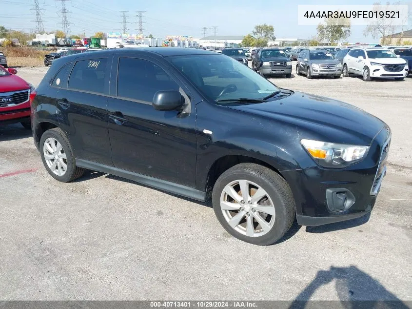 2015 Mitsubishi Outlander Sport Es VIN: 4A4AR3AU9FE019521 Lot: 40713401