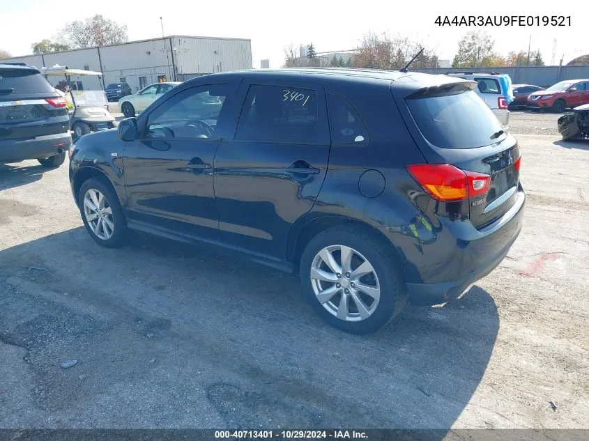 2015 Mitsubishi Outlander Sport Es VIN: 4A4AR3AU9FE019521 Lot: 40713401