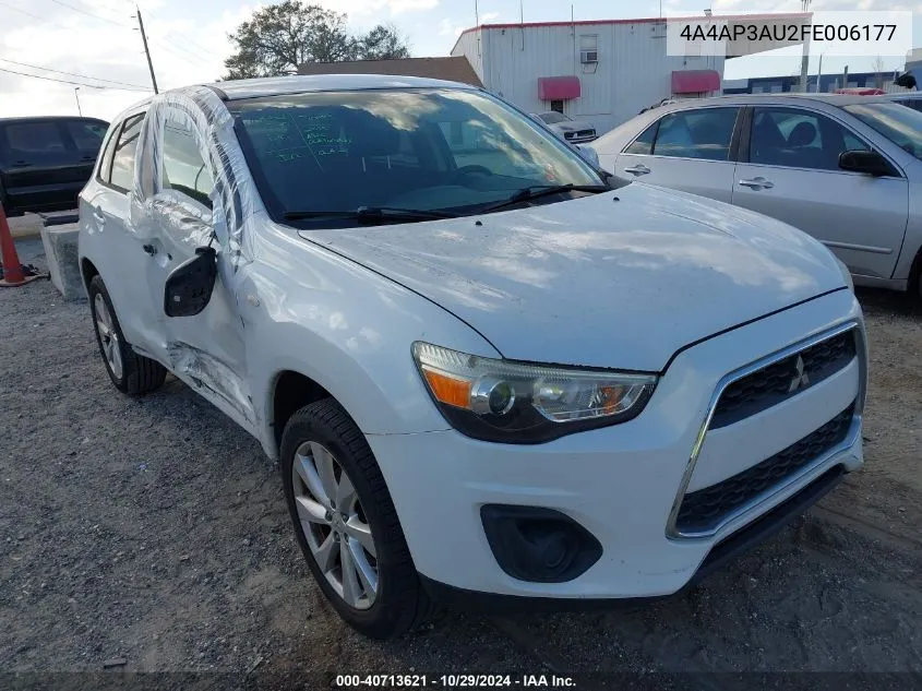 2015 Mitsubishi Outlander Sport Es VIN: 4A4AP3AU2FE006177 Lot: 40713621