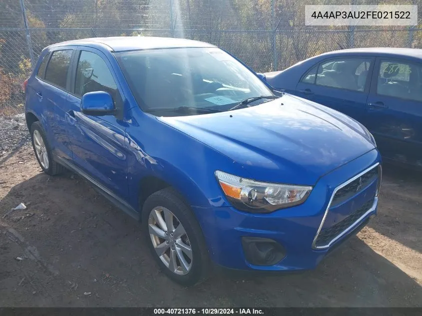 4A4AP3AU2FE021522 2015 Mitsubishi Outlander Sport Es