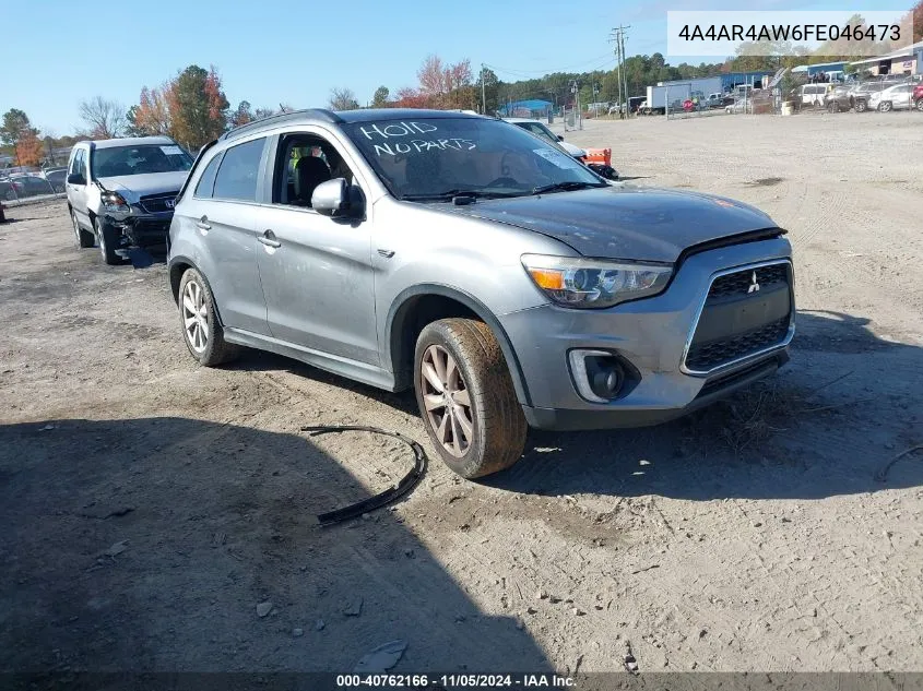 2015 Mitsubishi Outlander Sport Gt VIN: 4A4AR4AW6FE046473 Lot: 40762166