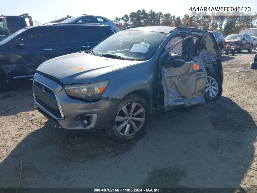 2015 Mitsubishi Outlander Sport Gt VIN: 4A4AR4AW6FE046473 Lot: 40762166