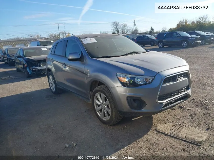 2015 Mitsubishi Outlander Sport Es VIN: 4A4AP3AU7FE033732 Lot: 40772940