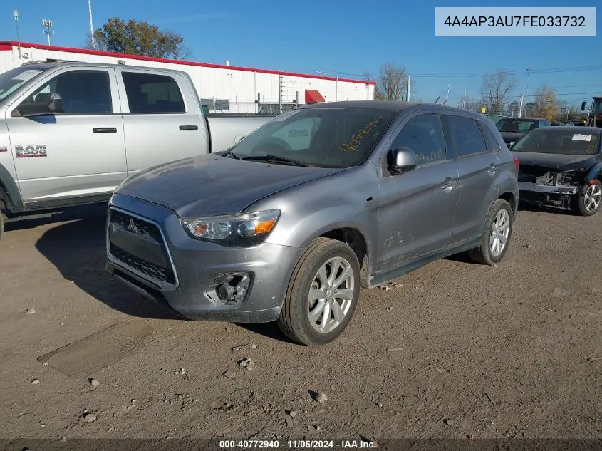 2015 Mitsubishi Outlander Sport Es VIN: 4A4AP3AU7FE033732 Lot: 40772940