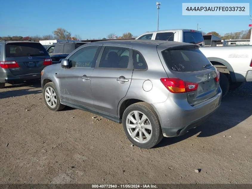 2015 Mitsubishi Outlander Sport Es VIN: 4A4AP3AU7FE033732 Lot: 40772940