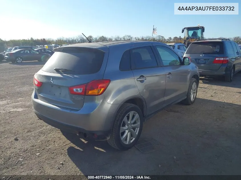 2015 Mitsubishi Outlander Sport Es VIN: 4A4AP3AU7FE033732 Lot: 40772940