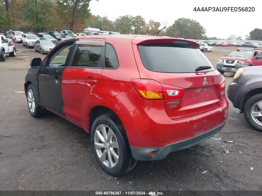 2015 Mitsubishi Outlander Sport Es VIN: 4A4AP3AU9FE056820 Lot: 40786367