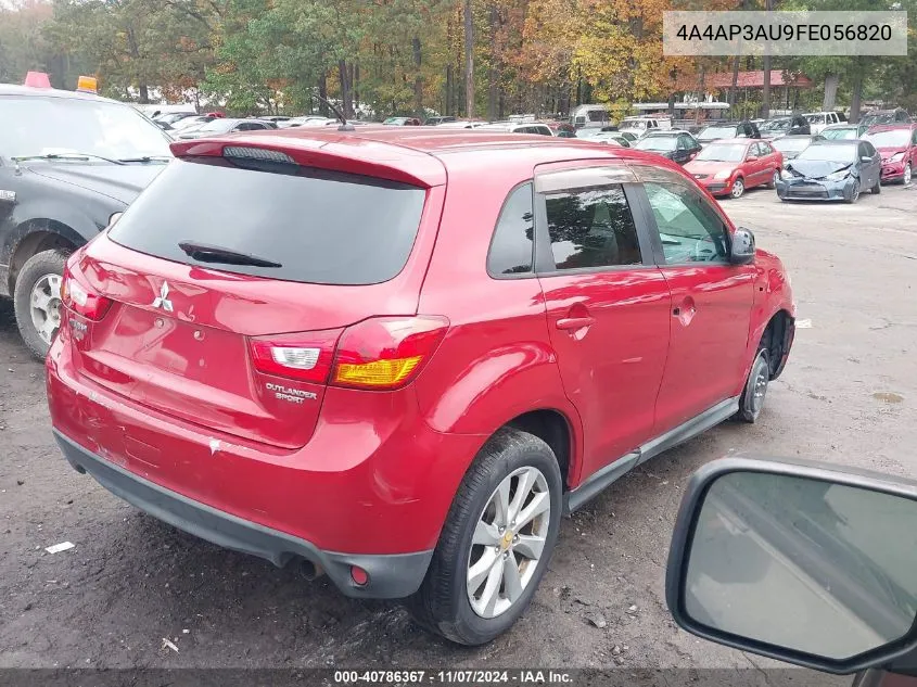 2015 Mitsubishi Outlander Sport Es VIN: 4A4AP3AU9FE056820 Lot: 40786367