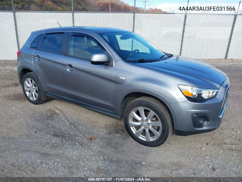 2015 Mitsubishi Outlander Sport Es VIN: 4A4AR3AU3FE031566 Lot: 40797187