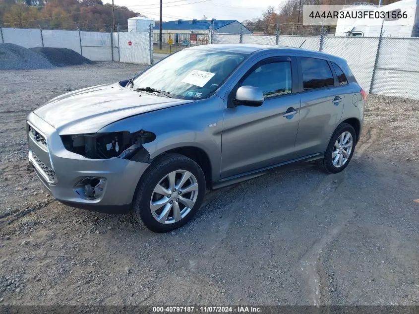 2015 Mitsubishi Outlander Sport Es VIN: 4A4AR3AU3FE031566 Lot: 40797187