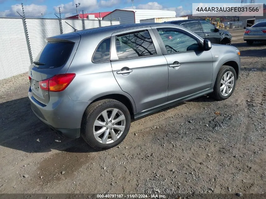 2015 Mitsubishi Outlander Sport Es VIN: 4A4AR3AU3FE031566 Lot: 40797187