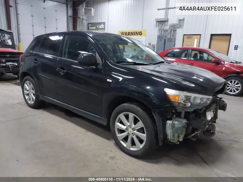 2015 Mitsubishi Outlander Sport Se VIN: 4A4AR4AUXFE025611 Lot: 40800110