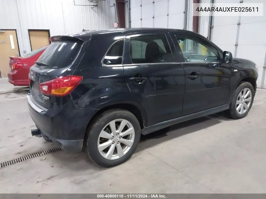 2015 Mitsubishi Outlander Sport Se VIN: 4A4AR4AUXFE025611 Lot: 40800110