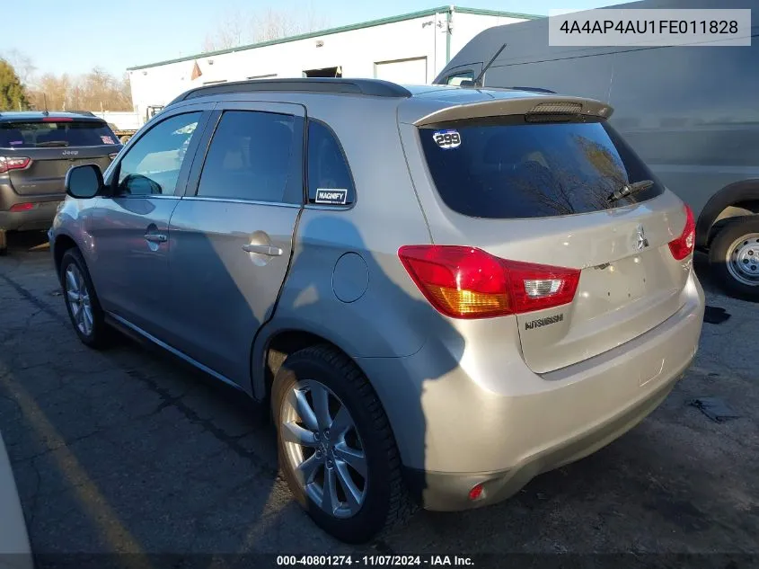 2015 Mitsubishi Outlander Sport Se VIN: 4A4AP4AU1FE011828 Lot: 40801274