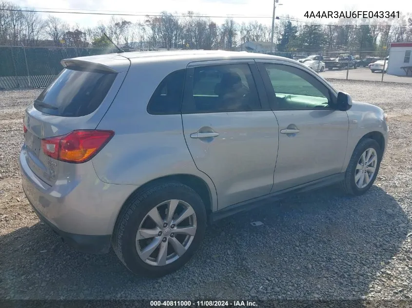 2015 Mitsubishi Outlander Sport Es VIN: 4A4AR3AU6FE043341 Lot: 40811000