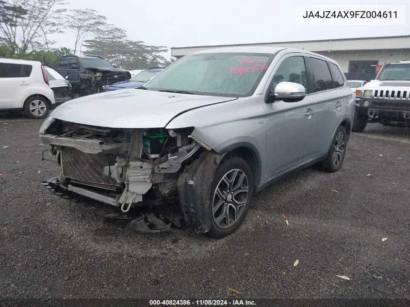 2015 Mitsubishi Outlander Gt VIN: JA4JZ4AX9FZ004611 Lot: 40824386